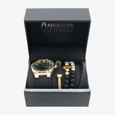 American Exchange Mens Black Strap Watch 9801g-42-X02