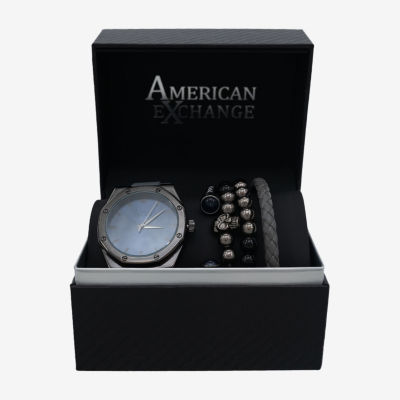 American Exchange Mens Blue Strap Watch 9801u-42-J04
