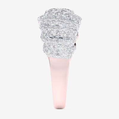 (G-H / Si1-Si2) Womens 3/4 CT. T.W. Lab Grown White Diamond 10K Rose Gold Band