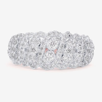 (G-H / Si1-Si2) Womens 3/4 CT. T.W. Lab Grown White Diamond 10K Rose Gold Band