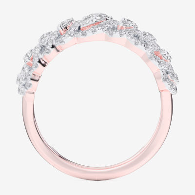 (G-H / Si1-Si2) Womens 3/4 CT. T.W. Lab Grown White Diamond 10K Rose Gold Band