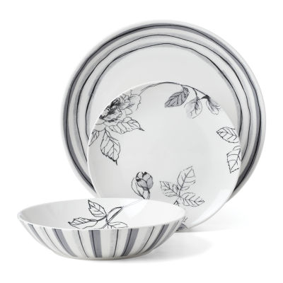 Oneida Sketchbook 12-pc. Porcelain Dinnerware Set