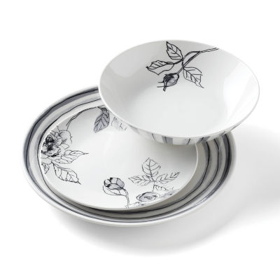 Oneida Sketchbook 12-pc. Porcelain Dinnerware Set