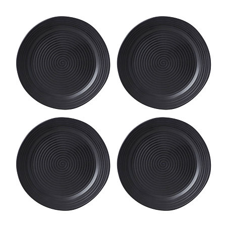 Oneida Ridge Black 12-pc. Stoneware Dinnerware Set, One Size, Black