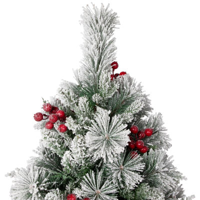 Northlight 5ft Full Heavily Flocked Whittaker Spruce 5 Foot Flocked Spruce Christmas Tree