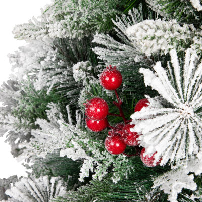 Northlight 5ft Full Heavily Flocked Whittaker Spruce 5 Foot Flocked Spruce Christmas Tree