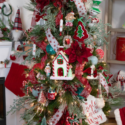 Northlight Peppermint Candy House - 11in Christmas Tabletop Decor