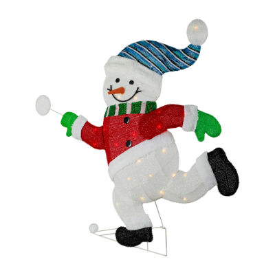 Northlight 36" Lighted Snowman With Snowball Christmas Yard Art