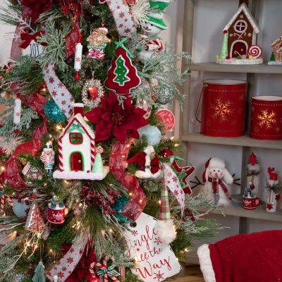 Northlight Gingerbread Glitter Candy House - 13in Gingerbread House