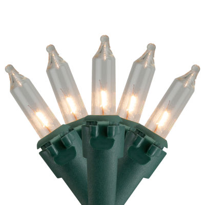 Northlight 300-Count Clear Mini 149.6ft Green Wire String Lights