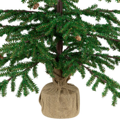 Northlight 4ft Medium With Pine Cones In Burlap Base 4 Foot Pine Christmas Tree