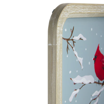 Northlight 26" Wood Framed With Red Cardinal Wood Wall Art