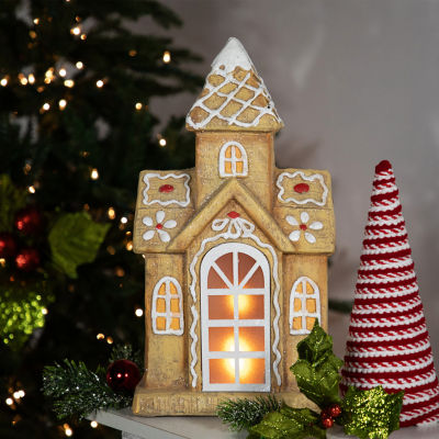 Northlight 16" Led Lighted Gingerbread House With Icing Accents Gingerbread House