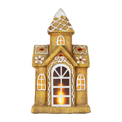 Northlight 16" Led Lighted Gingerbread House With Icing Accents Gingerbread House