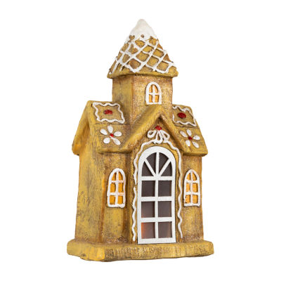 Northlight 16" Led Lighted Gingerbread House With Icing Accents Gingerbread House
