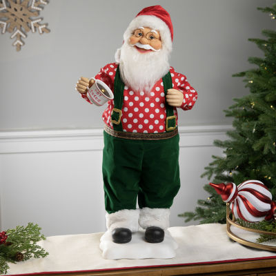 Northlight 24" Animated And Musical Santa Claus With Hot Cocoa Christmas Figurine