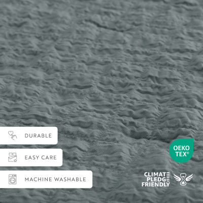 Casual Comfort Textured Seersucker Down Alternative Lightweight Comforter Set