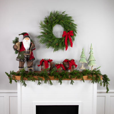 Northlight 24" Cedar With Pinecones Wreath