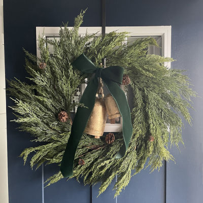 Northlight 24" Cedar With Pinecones Wreath