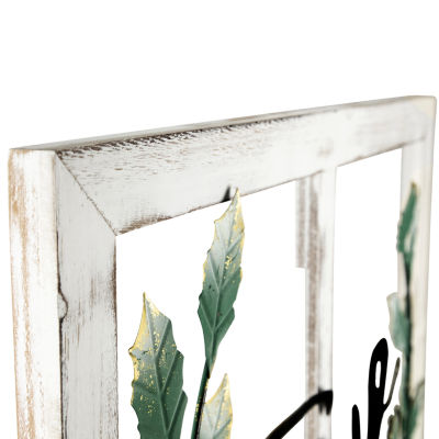 Northlight 24" Joy Window Frame With Holly Wall Sign