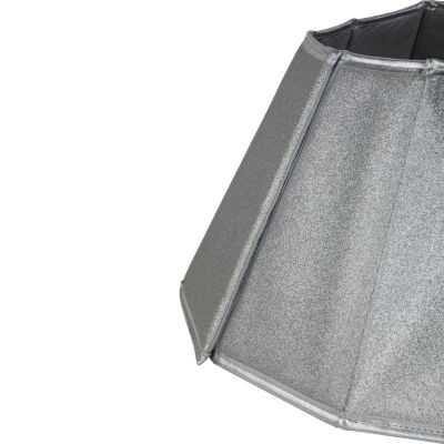 Northlight 27" Shiny Silver Fabric Hexagonal Christmas Tree Collar