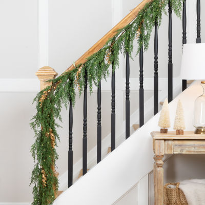 Northlight Real Touch™ Pre-Lit Cedar Pine - 10ft - Warm White Led Christmas Indoor Garland