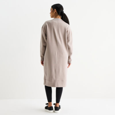 Xersion Super Soft Fleece Womens Oversized Long Sleeve Layered