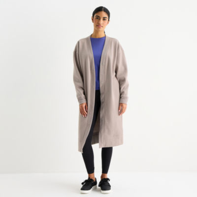 Xersion Super Soft Fleece Womens Oversized Long Sleeve Layered Sweater