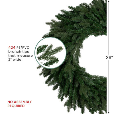 Northlight 36" Real Touch™ Grande Spruce Artificial Wreath