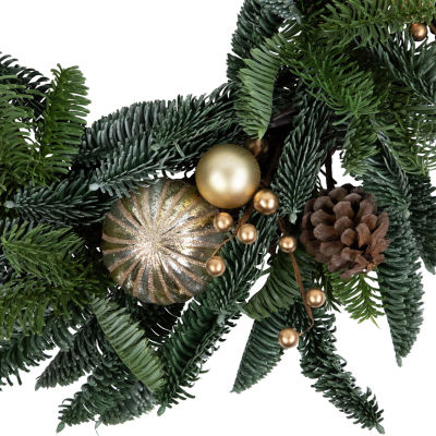 Northlight Real Touch™ Pre-Decorated Pine With Pine Cones - 22in - Unlit Wreath