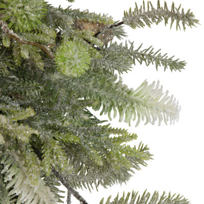 Northlight 24" Artificial With Frosted Foliage And Pine Cones Wreath