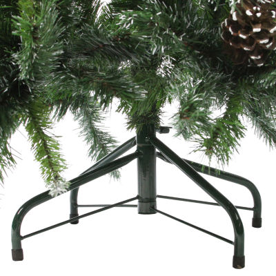 Northlight Full Snowy Delta Pine With Pine Cones - 4ft - Unlit 4 Foot Pine Christmas Tree
