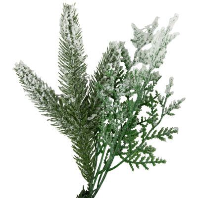 Northlight 24" Flocked Wind River Fir With Berries Wreath