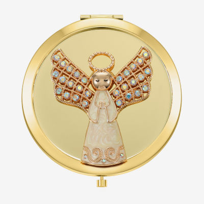 Monet Jewelry Gold Tone Gold Tone Angel Compact Mirror