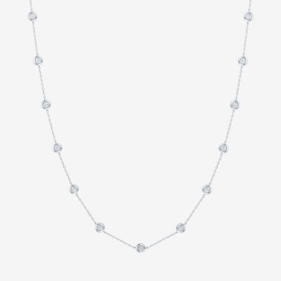 Diamond Addiction (G-H, Si2-I1) Womens 2 CT. T.W. Lab Grown White Diamond Sterling Silver 18 Inch Pendant Necklace