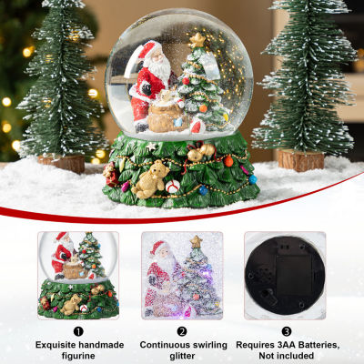 Glitzhome 150mm Waterglobes Christmas Tabletop Decor