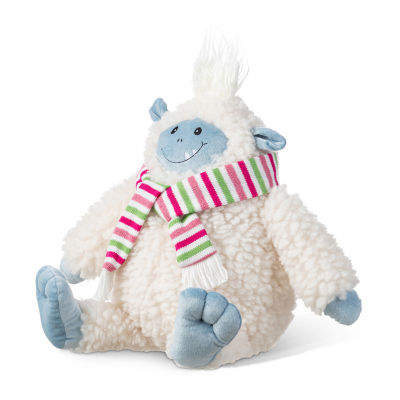 Glitzhome 22"H Christmas Fabric Yeti Shelf Sitter Christmas Figurine