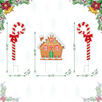 Glitzhome S3 Yard Stake Christmas Yard Art