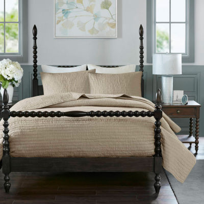Madison Park Signature Serene 3-pc. Solid Quilt Set