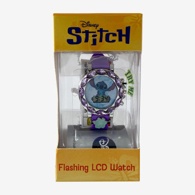 Disney Collection Lilo & Stitch Girls Purple Strap Watch Las4153jc