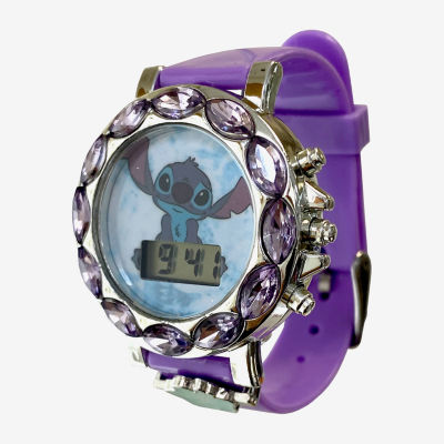 Disney Collection Lilo & Stitch Girls Purple Strap Watch Las4153jc