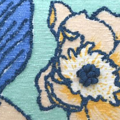 Vibhsa Vibhsa Novelty Pillow With Digital Print & Machine Embroidery 14" X 24" Rectangular Throw Pillow