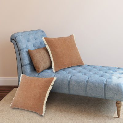 LR Home Alis Ben Solid Square Throw Pillow