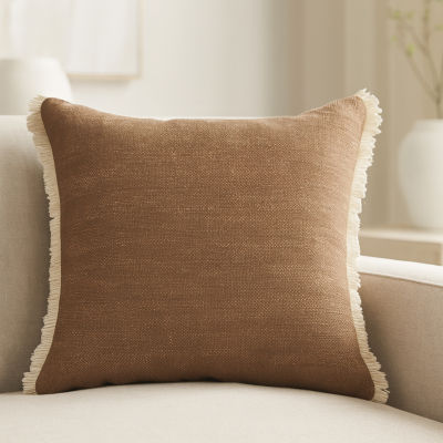 LR Home Alis Ben Solid Square Throw Pillow