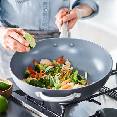 GreenPan Lima Hard Anodized Ceramic Non-Stick 12.5" Open Wok