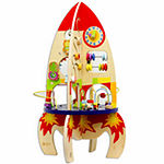 Classic Toy Wooden Multi-Activity Rocket Playset