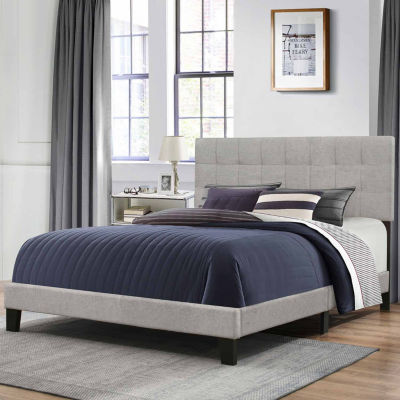 Bedroom Possibilities Daniella Upholstered BedJCPenney, Color Glacier