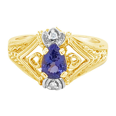 LIMITED QUANTITIES! Le Vian Grand Sample Sale™ Ring featuring Blueberry Tanzanite® set in 14K Honey Gold™