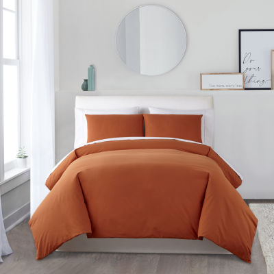 Home Expressions Cotton 3pc. Solid Duvet Cover Set JCPenney