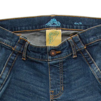 Thereabouts Little & Big Kid Boys Adaptive Adjustable Waist Stretch Fabric Seated Slim Fit Jean
